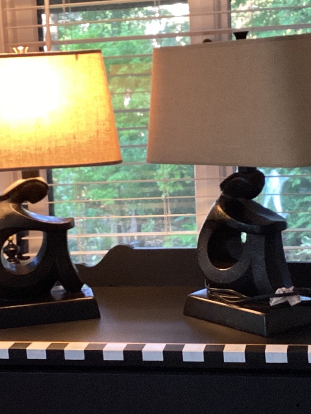 FREDERICK WEINBERG. MIDCENTURY MODERN. PEOPLE. LAMPS. set of 2